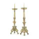 A pair of brass pricket candlesticks Flemish, 19th century in the 17th century style (2)