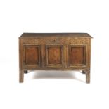 A late 17th century oak coffer