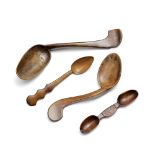 Two 19th century 'offset' spoons (4)