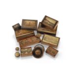 A group of Victorian souvenir ware boxes (13)