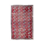 A rare Salor main carpet 19th century 256cm long x 176cm wide (100 1/2in x 69in)