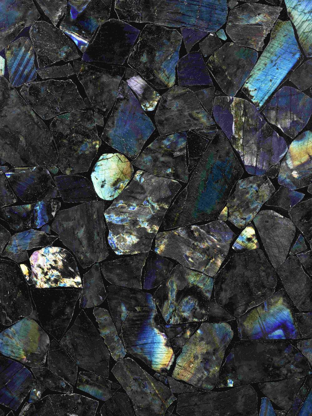 Plateau de table en intarsia de labradorite Labradorite Intarsia Tabletop - Bild 2 aus 3