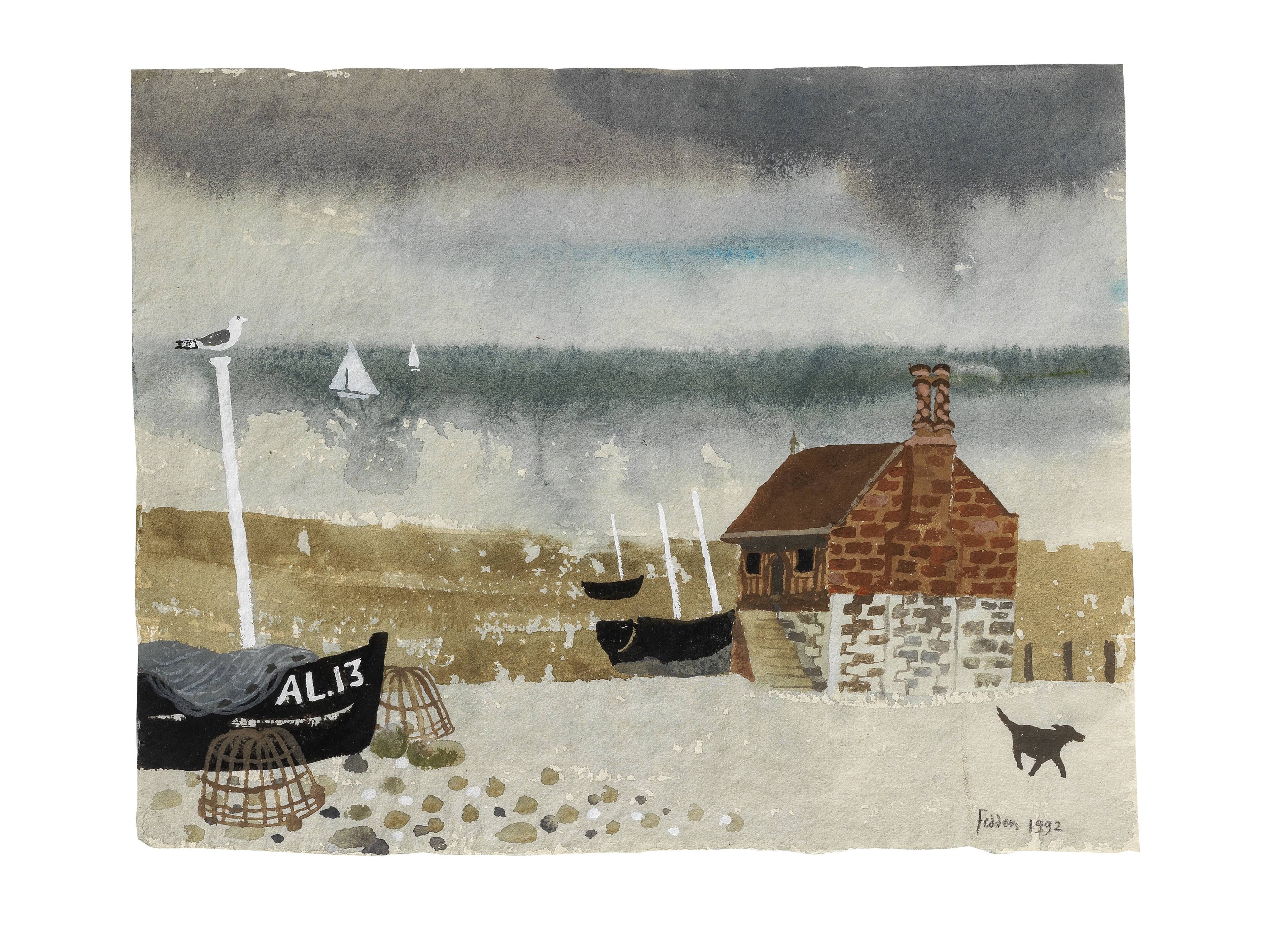 Mary Fedden R.A. (British, 1915-2012) Moot Hall 23 x 29.5 cm. (9 x 11 5/8 in.)