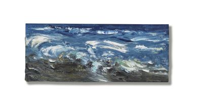 Maggi Hambling (British, born 1945) Portraits of the Sea (Miniature No. 46) 9.8 x 23.7 cm. (3 7/8...