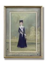 Helen Bradley (British, 1900-1979) Queen Alexandra 53.4 x 30.5 cm. (21 x 15 in.) (including the p...
