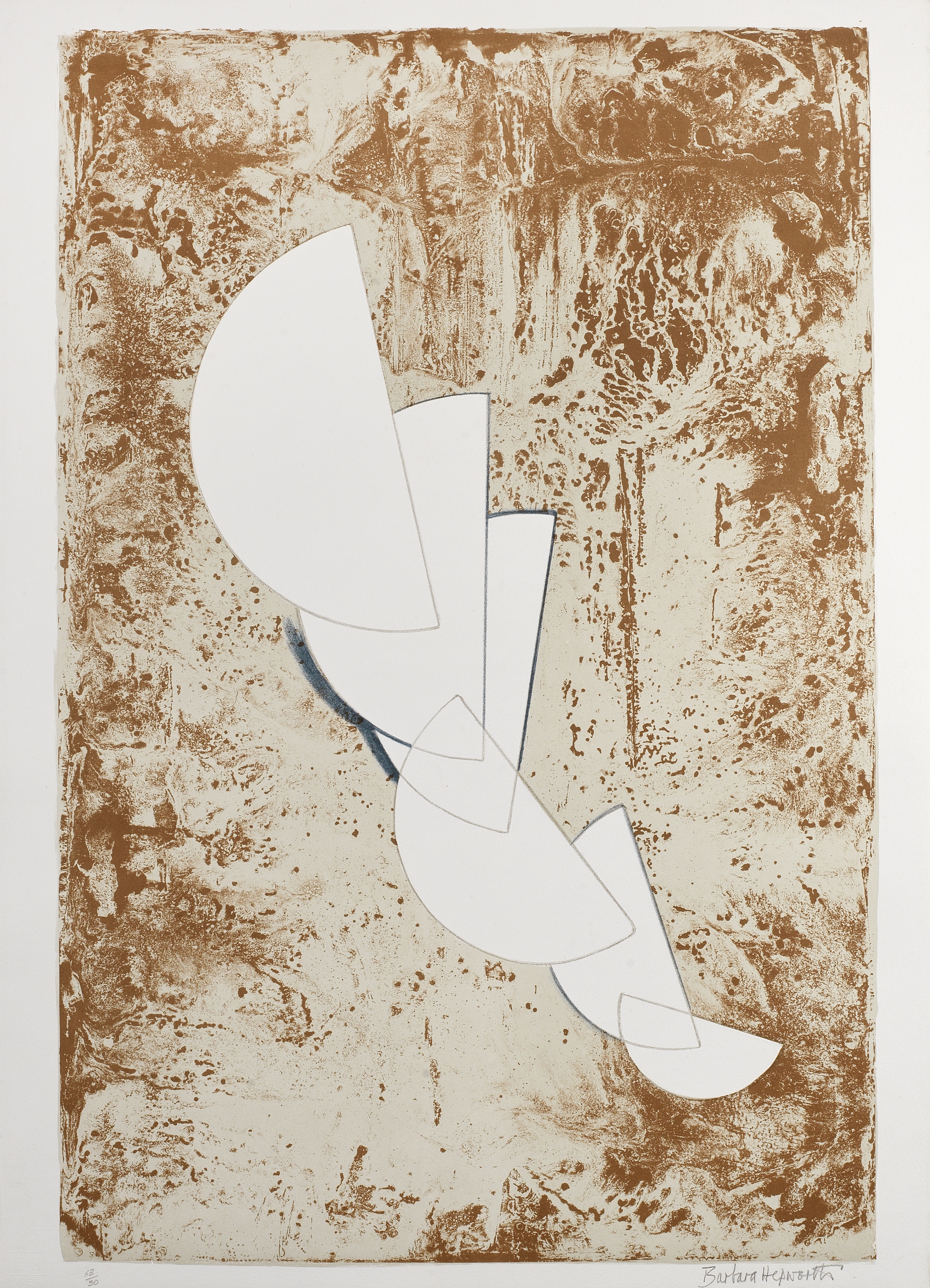 Dame Barbara Hepworth (British, 1903-1975) Fragment, from The Aegean Suite (printed by Curwen S...