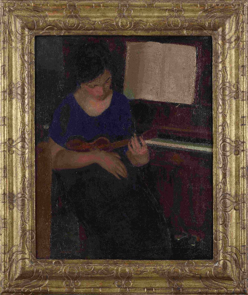 Mary Potter (British, 1900-1981) Girl with Ukelele 51 x 40.8 cm. (20 x 16 in.) (Painted in 1922) - Image 2 of 3