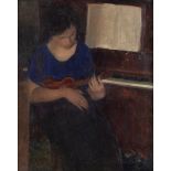 Mary Potter (British, 1900-1981) Girl with Ukelele 51 x 40.8 cm. (20 x 16 in.) (Painted in 1922)