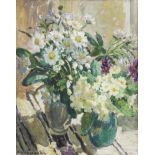 Dorothea Sharp R.B.A., R.O.I. (British, 1874-1955) Spring flowers 45.5 x 36.5 cm. (17 7/8 x 14 3/...