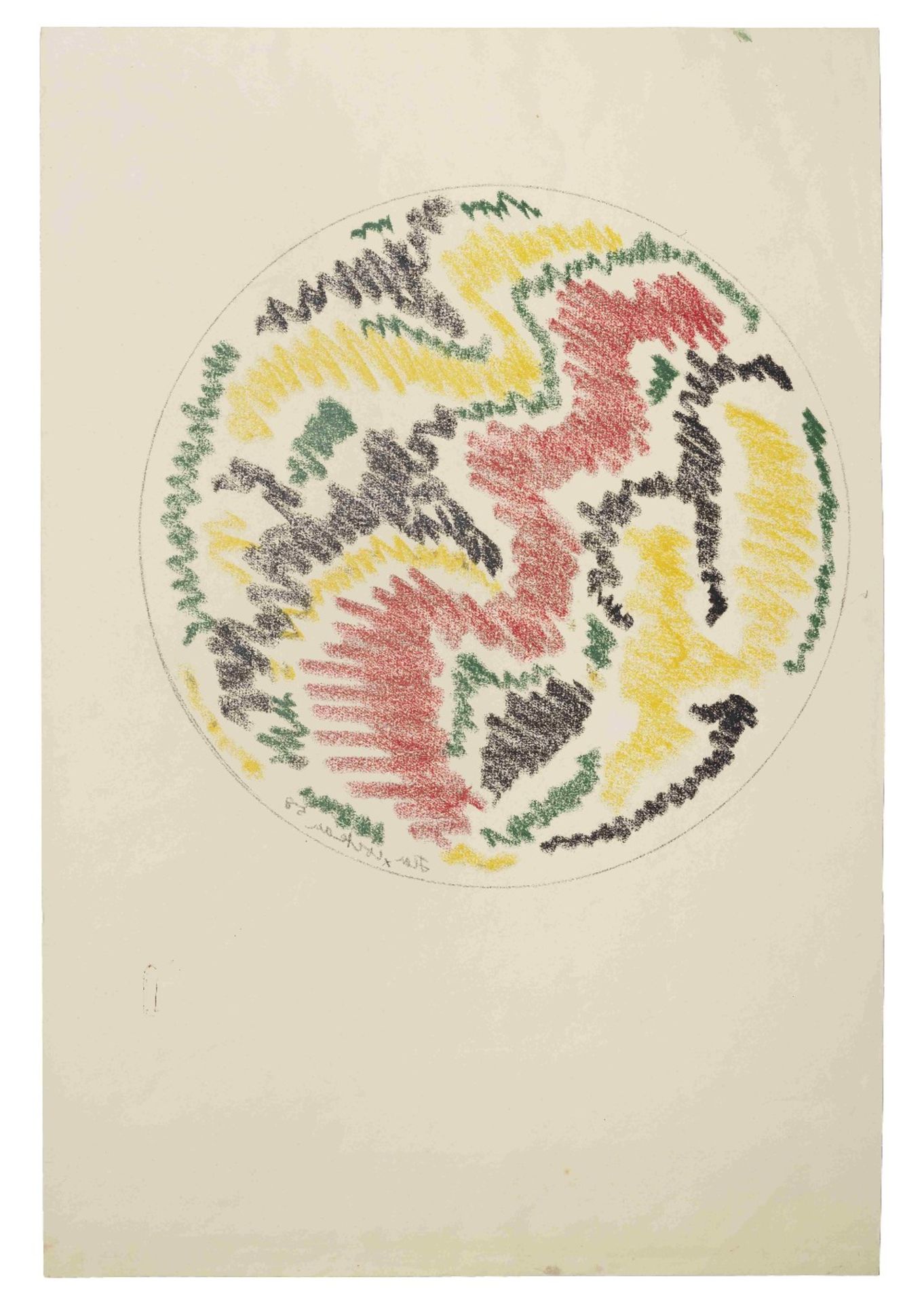 JEAN COCTEAU (1889-1963) Abstrait trois dessins en couleurs Dim. : 53 x 36 cm Dessins corresponda... - Image 2 of 3