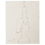 JEAN COCTEAU (1889-1963) Femme &#224; la chandelle