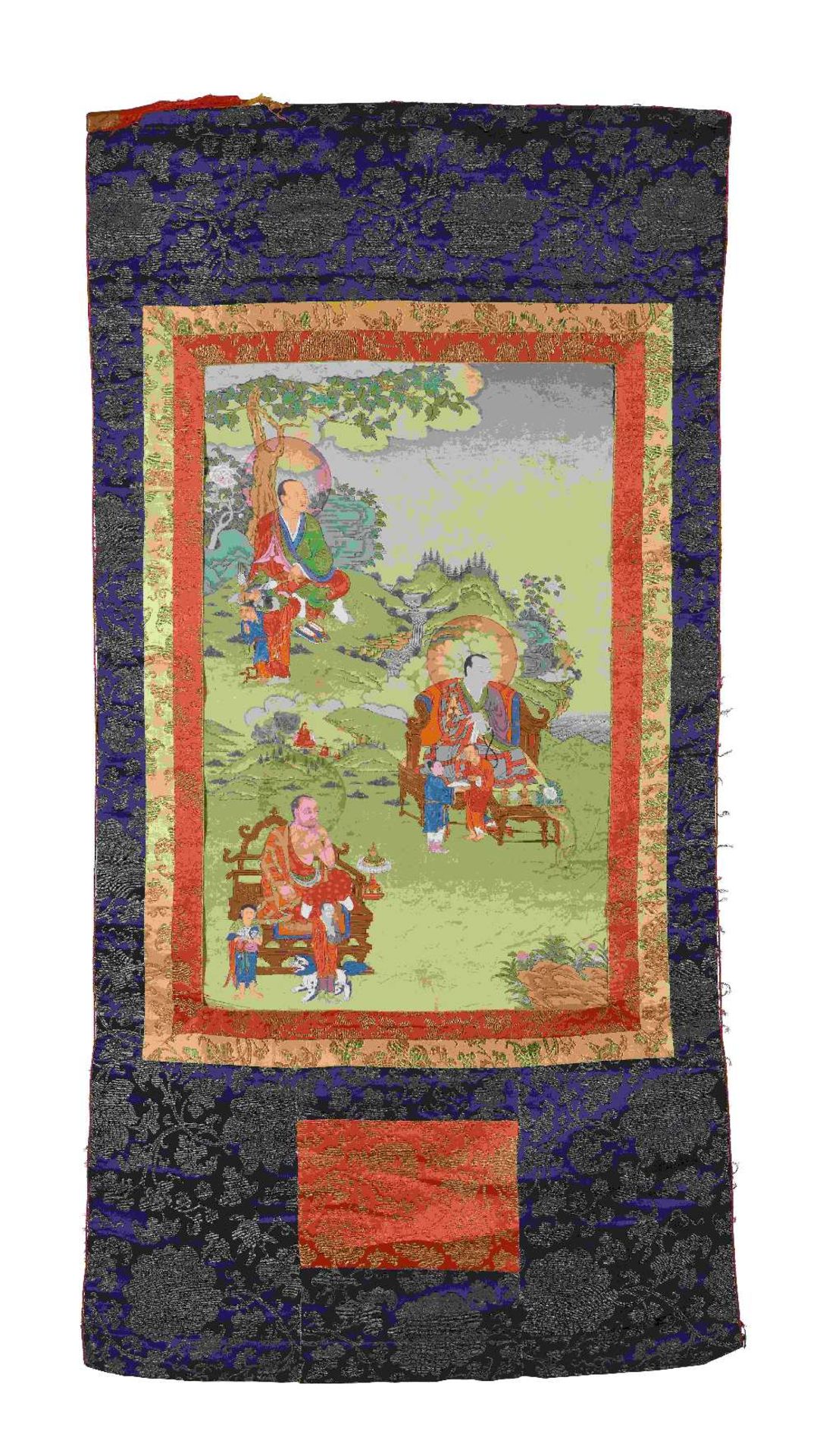 DEUX TANGKAS REPR&#201;SENTANT DES ARHATS TIBET DE L'EST, STYLE DE PALPUNG, FIN DU XIXE/D&#201;BU... - Image 4 of 5