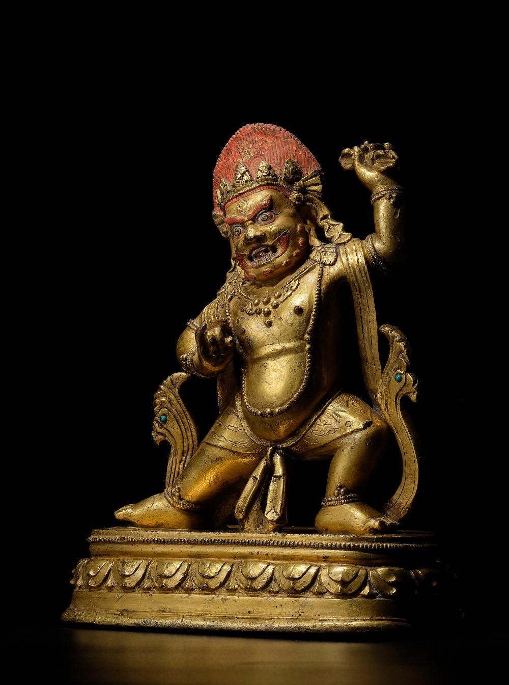 STATUETTE DE VAJRAPANI EN ALLIAGE DE CUIVRE DOR&#201; MONGOLIE, STYLE DE ZANABAZAR, XIXE SI&#200;CLE - Image 3 of 3