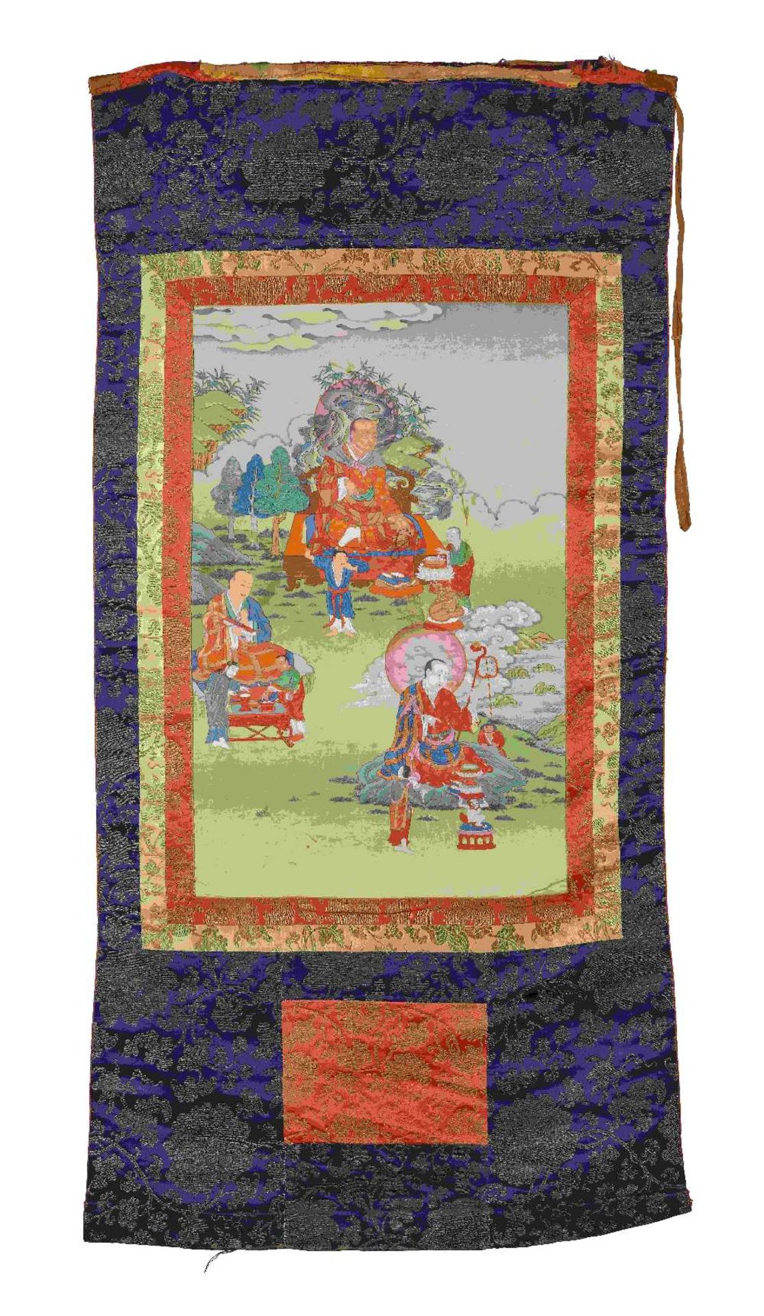 DEUX TANGKAS REPR&#201;SENTANT DES ARHATS TIBET DE L'EST, STYLE DE PALPUNG, FIN DU XIXE/D&#201;BU... - Image 2 of 5