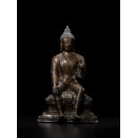 STATUETTE DE MAITREYA EN ALLIAGE DE CUIVRE TIBET, XVIE/XVIIE SI&#200;CLE