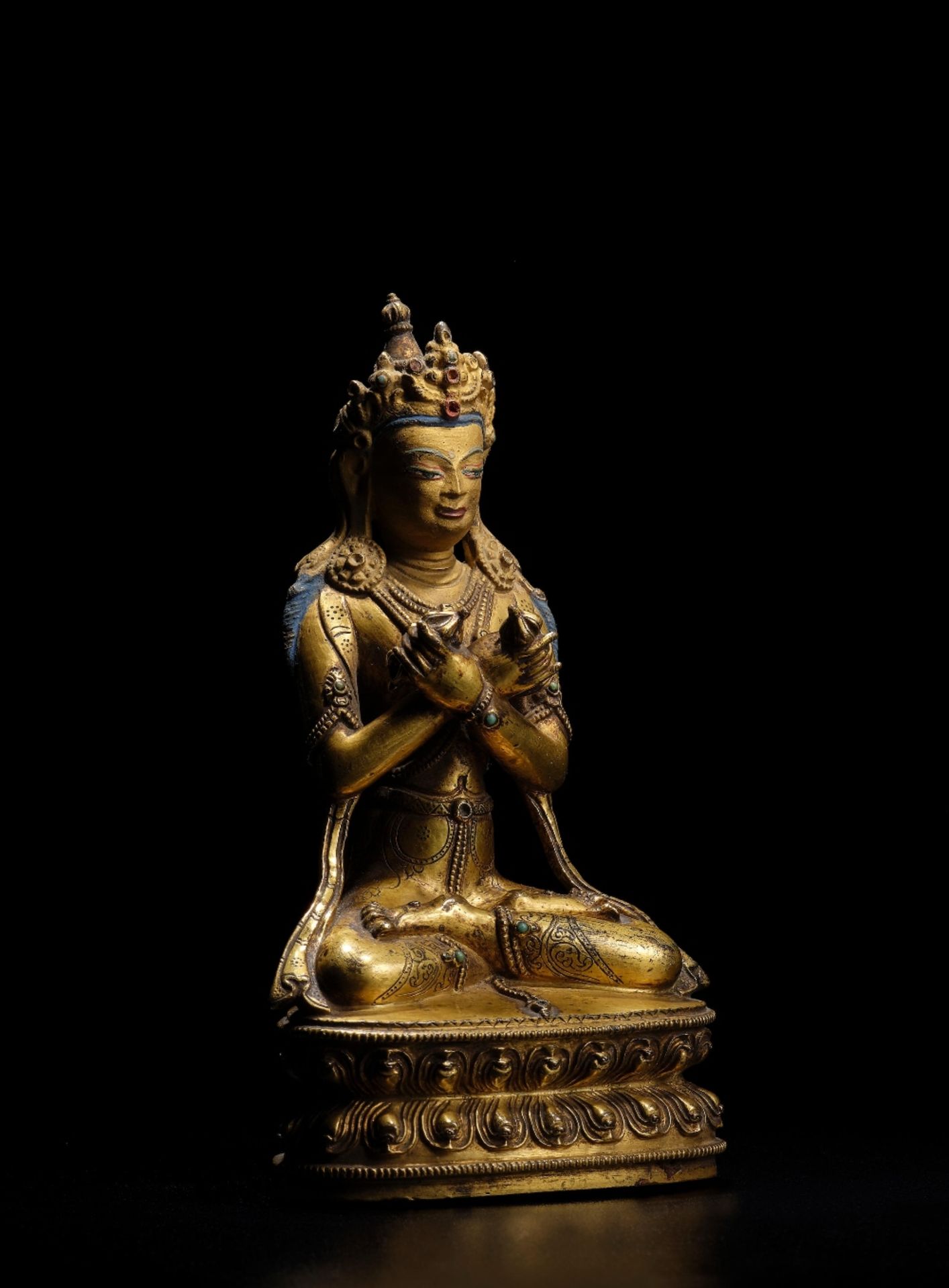 STATUETTE DE VAJRADHARA EN ALLIAGE DE CUIVRE DOR&#201; TIBET, XIVE SI&#200;CLE - Image 3 of 3