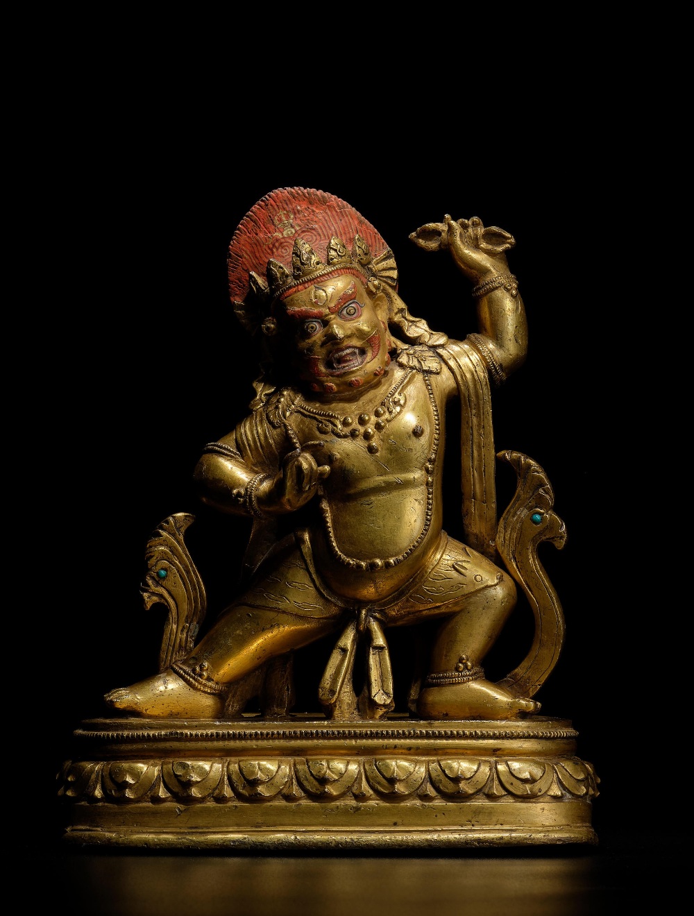 STATUETTE DE VAJRAPANI EN ALLIAGE DE CUIVRE DOR&#201; MONGOLIE, STYLE DE ZANABAZAR, XIXE SI&#200;CLE - Image 2 of 3