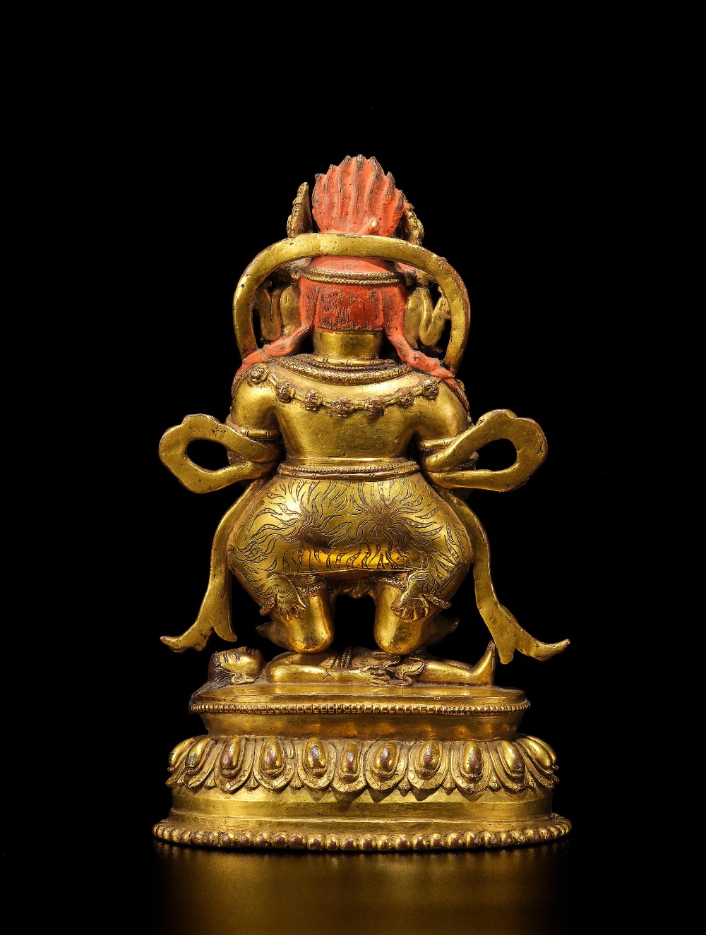 STATUETTE DE PANJARANATA MAHAKALA EN ALLIAGE DE CUIVRE DOR&#201; TIBET, XIVE SI&#200;CLE - Bild 5 aus 5