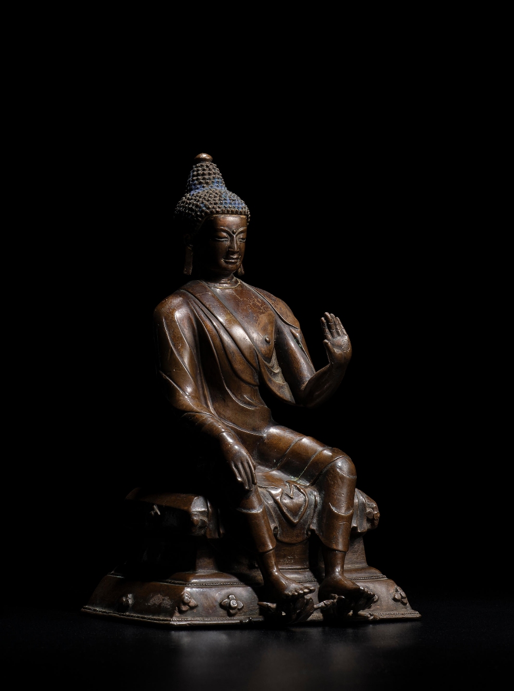 STATUETTE DE MAITREYA EN ALLIAGE DE CUIVRE TIBET, XVIE/XVIIE SI&#200;CLE - Image 2 of 2