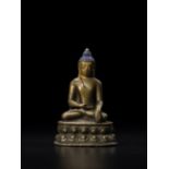 STATUETTE DE BOUDDHA EN LAITON TIBET, VERS XIIE SI&#200;CLE