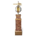 AN 18TH CENTURY-STYLE COMBINED POLYHEDRAL SUNDIAL AND WINDVANE, CONTINENTAL,