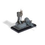 A MODEL SINGLE CYLINDER VERTICAL STEAM PUMP ENGINE, ENGLISH, MODERN,