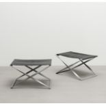 Poul Kj&#230;rholm Pair of folding stools, model no. PK 91, designed 1961, produced 1962-1981