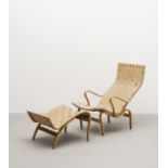 Bruno Mathsson 'Pernilla 1' easy chair and foot stool, designed 1943