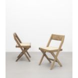 Pierre Jeanneret Pair of 'Library' chairs, model no. PJ-SI-51-A, designed for the Punjab Universi...