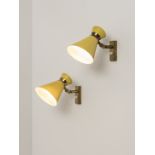 Attributed to Ren&#233; Mathieu Pair of adjustable wall lights, 1950s