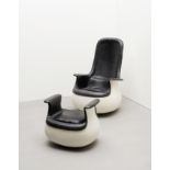 Marc Held 'Culbuto' lounge chair and ottoman, designed 1967