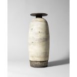 Hans Coper Important tall bottle vase with disc, circa 1968