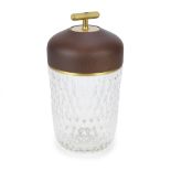 Herm&#232;s Saint Louis: a Dark Wood and Clear Crystal Folia Portable Lamp c.2022 (includes bookl...
