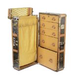 Goyard: a Goyardine Canvas Wardrobe Trunk 1920s