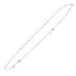 Herm&#232;s: a Sterling Silver and Rose Gold Confettis Long Necklace (includes box)