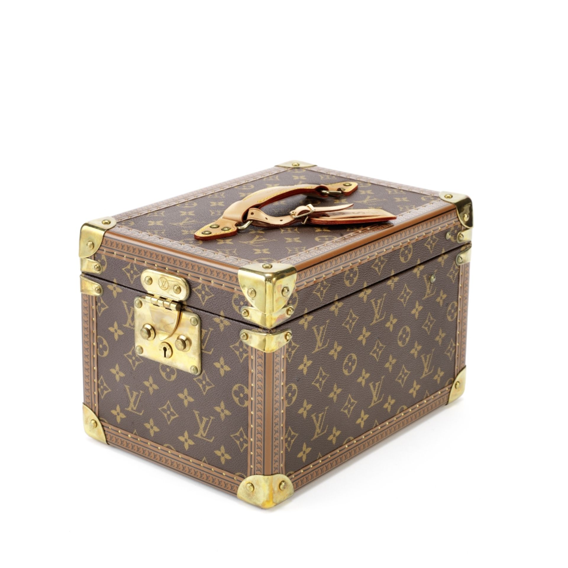 Louis Vuitton: a Monogram Boite Flacons Train Case 1990s (includes lift out compartment, keys, lu...