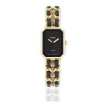 Chanel: a Gold 'Premiere' Quartz Wristwatch (includes booklet and box)
