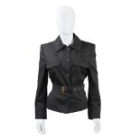 Gucci: a Black Cotton and Bamboo Utility Jacket 1990s