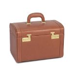 Gucci: a Brown Leather Vanity Train Case