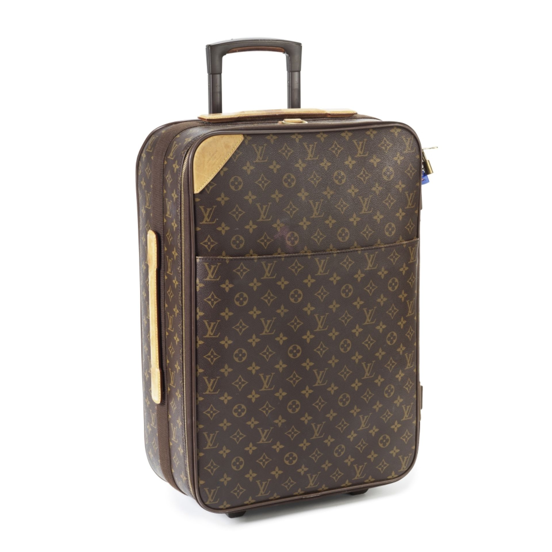 Louis Vuitton: a Monogram Pegase Rolling Suitcase 55 2002 (includes monogrammed luggage tag and s...