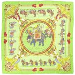 Herm&#232;s: a 'Caparacons de la France et de L'Inde' Silk Scarf (includes box)