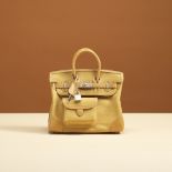 Herm&#232;s: a Desert Canvas and Sesame Swift Leather Cargo Birkin 25 Limited Edition 2021 (inclu...