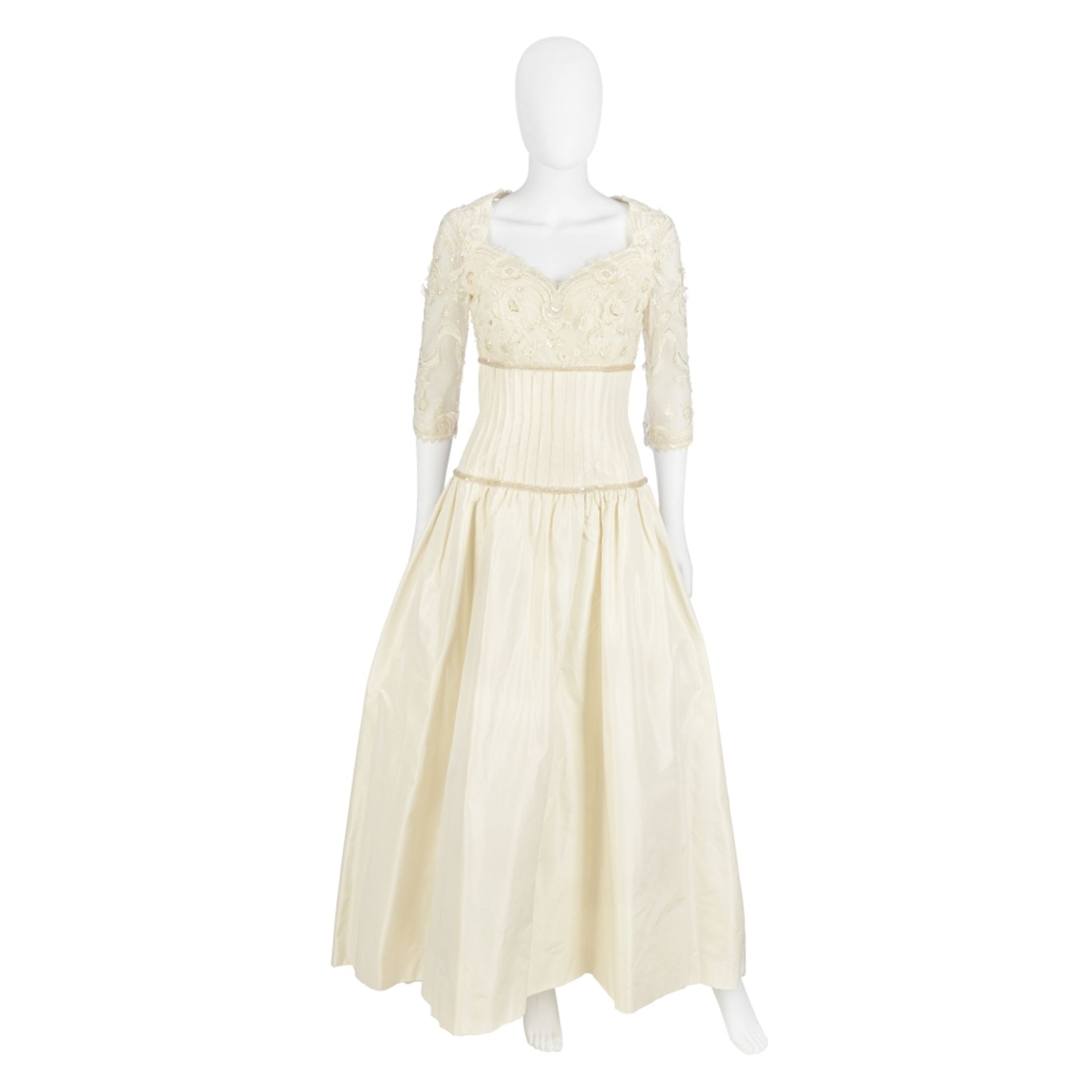 Valentino Couture: a Cream Silk and Lace Ballgown Spring/Summer 2006 (includes copy of original f...