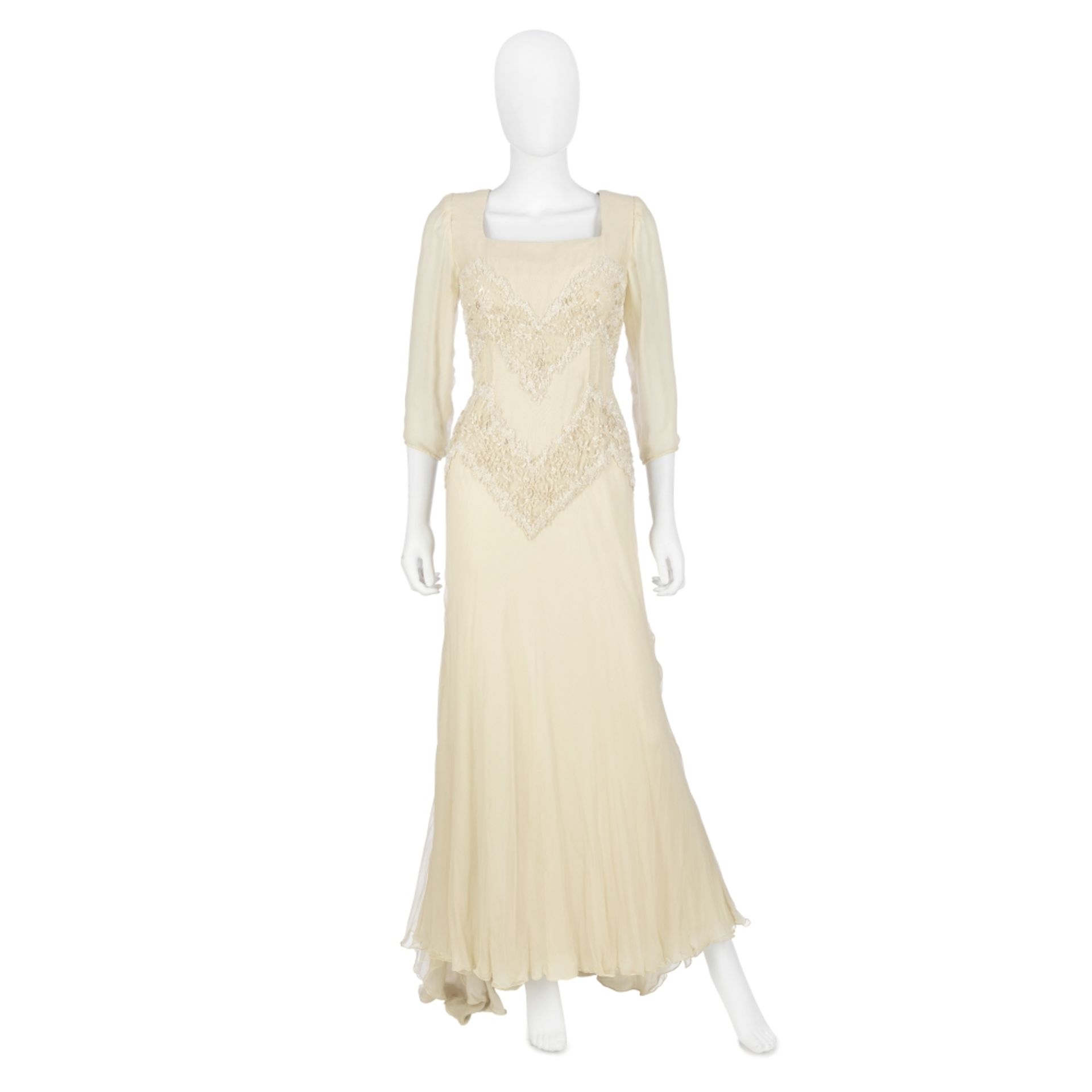 Valentino Couture: a Cream Silk and Embroidered Lace Gown Spring/Summer 2006 (includes copy of or...