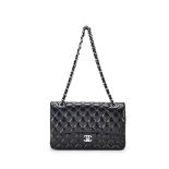 Chanel: a Black Lambskin Medium Classic Double Flap Bag 2013-14 (includes serial sticker, cleanin...