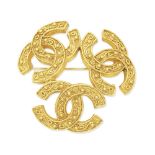 Chanel: a Gold Triple CC Brooch Autumn 1994