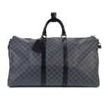 Louis Vuitton: a Damier Graphite Keepall 55 2011 (includes luggage tag and dust bag but missing s...