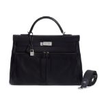 Herm&#232;s: a Black Swift Leather Kelly Lakis 40 Limited Edition 2013 (includes padlock, keys, c...