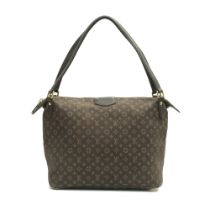 Louis Vuitton: a Brown Monogram Mini Lin Ballade Hobo Bag 2011 (includes dust bag)