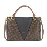 Louis Vuitton: a Monogram Noir V MM Tote 2018 (includes booklet and dust bag)